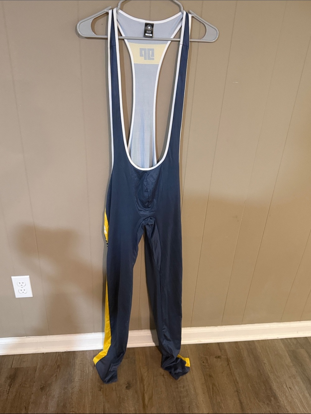 Men's Navy and Yellow Singlet